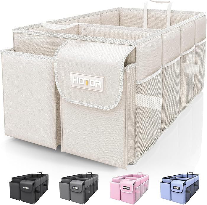 HOTOR Trunk Organizer for Car - Car Organizer, Foldable Trunk organizer for SUVs & Sedans, Sturdy... | Amazon (US)