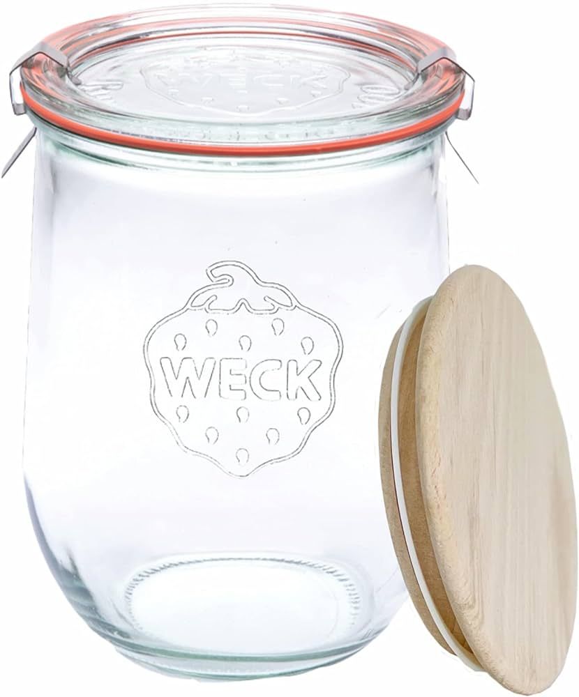 WECK - 745 Tulip Jar 1 Liter - Sour Dough Starter Jars - Large Glass Jar for Sourdough - Tulip Ja... | Amazon (US)