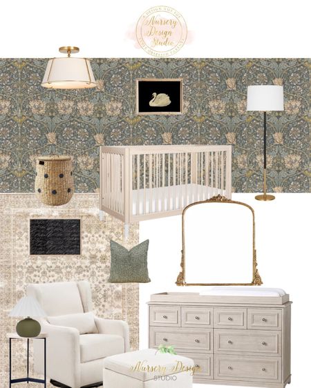 Beautiful nursery design, beige rug, Anthropologie mirror, floor lamp 

#LTKStyleTip #LTKBump #LTKHome