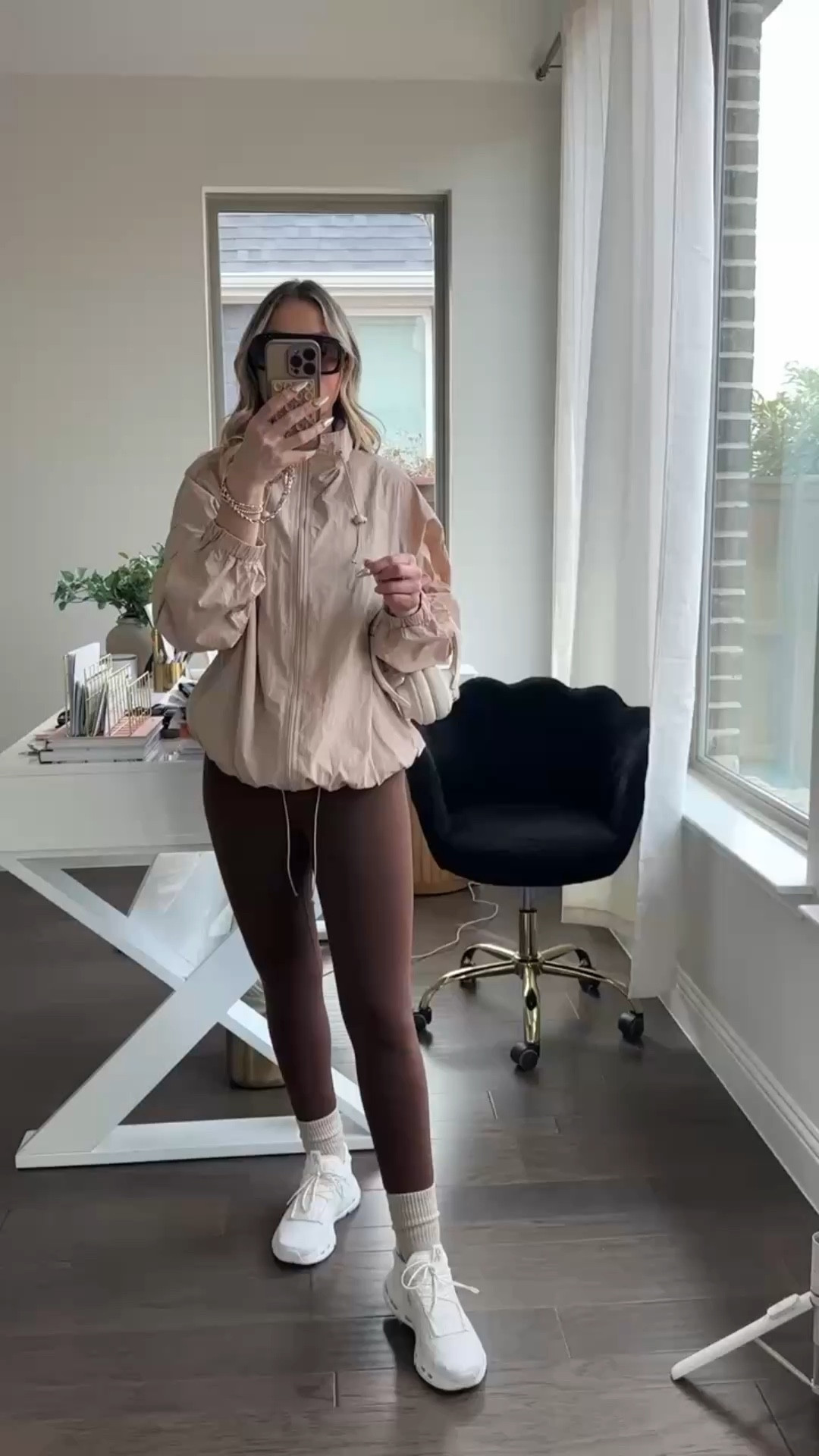 Morning walks have become my favorite reset lately 🤍
This is one of those easy athleisure outfits that looks put together but feels like pajamas — my go-to formula for errands, coffee runs, or getting steps in.

Wearing an Amazon funnel neck windbreaker, buttery soft Amazon leggings, Amazon sunnies + over-ear headphones, and my ultra comfy On Cloud sneakers for that sporty but polished feel.

It’s the kind of everyday elevated activewear I reach for on repeat — neutral, minimal, and effortless but still chic. Perfect if you love affordable pieces that look high-end and work for real life.

Everything is linked for you ✨

#amazonfashion #athleisurestyle #over40style #everydayelevated #ltkfitness

#LTKgrwm #LTKootd #LTKdayinmylife