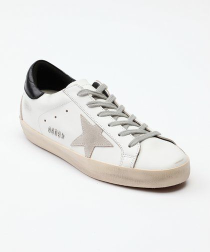 Golden Goose White & Black Super-Star Leather Sneaker - Women | Zulily