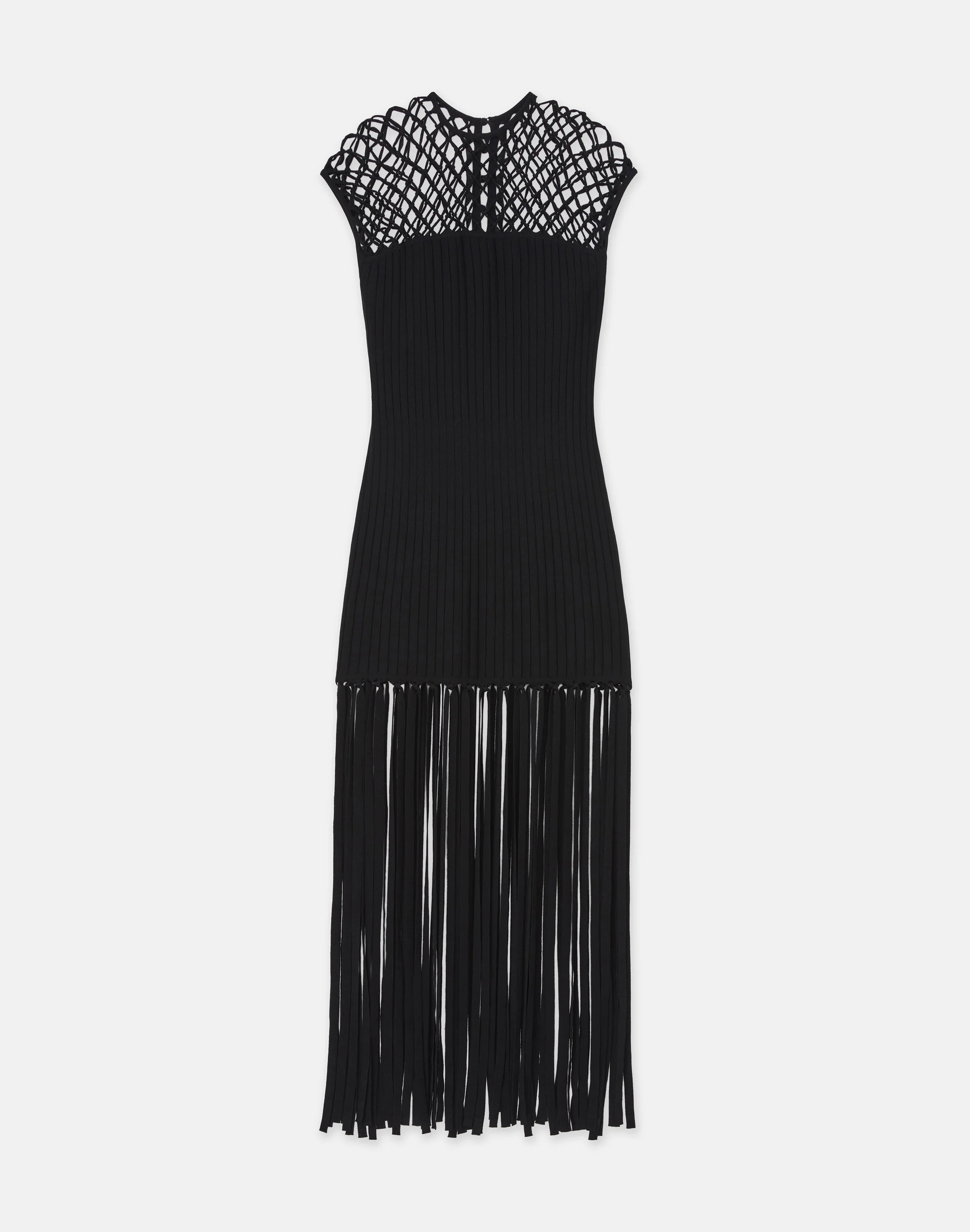 Finespun Voile Hand Macramé & Knotted Fringe Tunic | Lafayette 148 NY