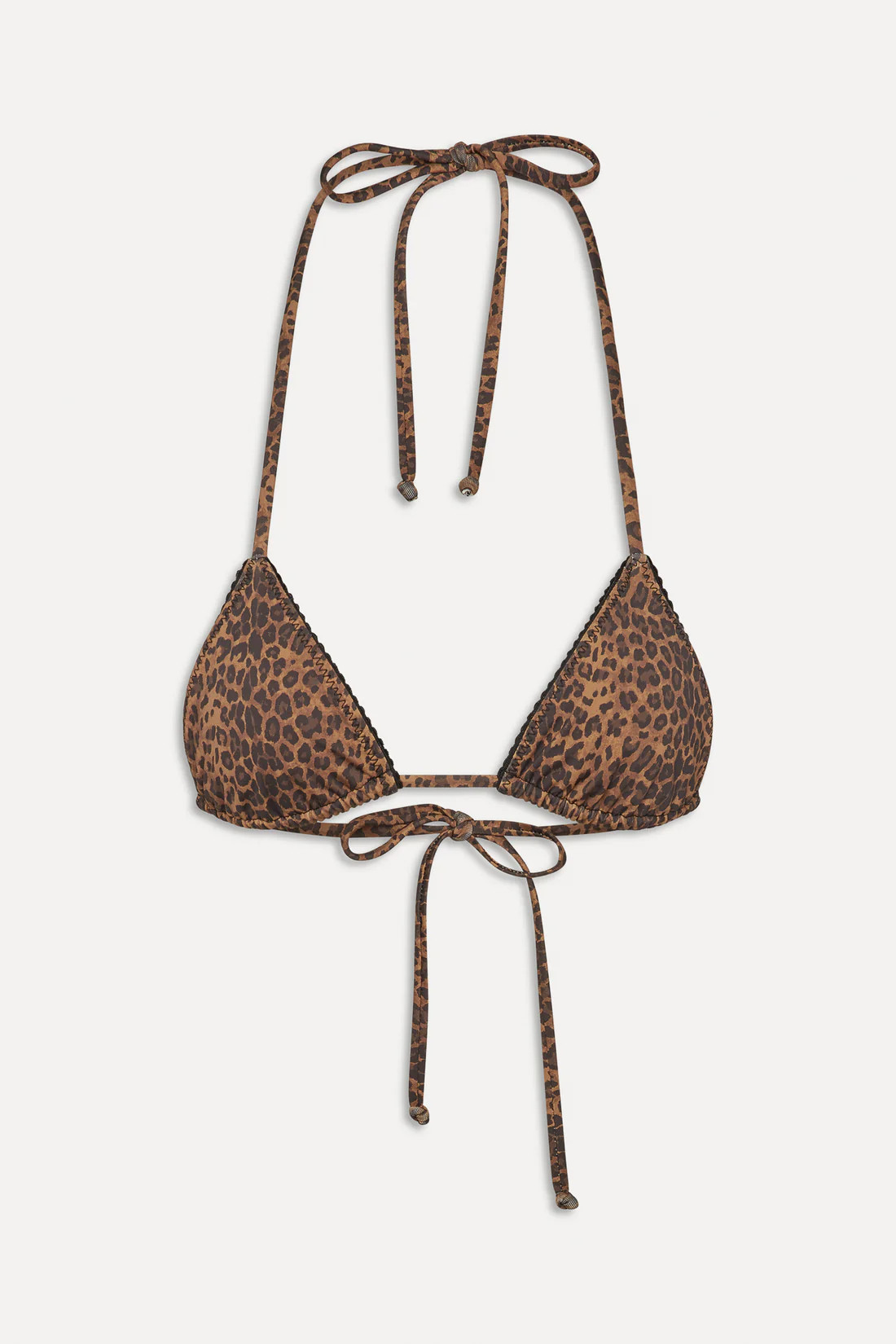x BELLA HADID Nick Triangle Bikini Top - Lucky Leopard | Frankies Bikinis