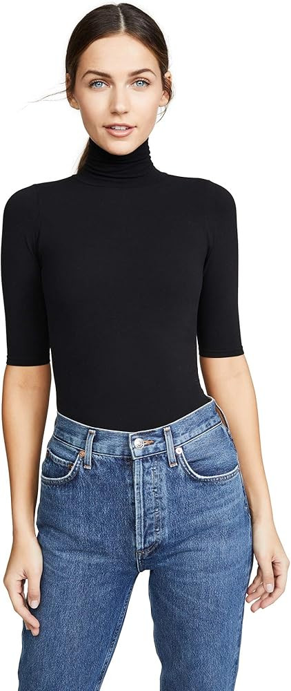 Women's Ballet Short Sleeve Turtleneck Bodysuit | Amazon (US)