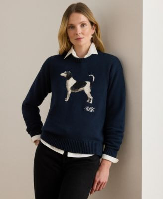 Women's Cotton Dog  Sweater | Macy's