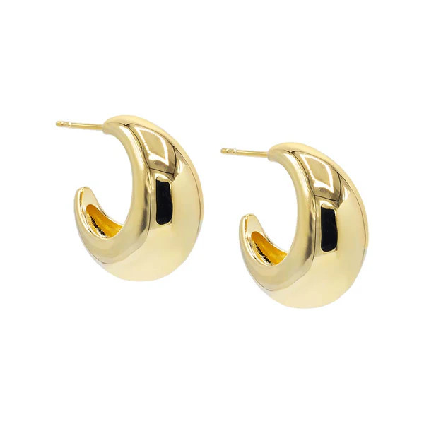 Chunky Graduated Hollow Hoop Earring | Adina Eden