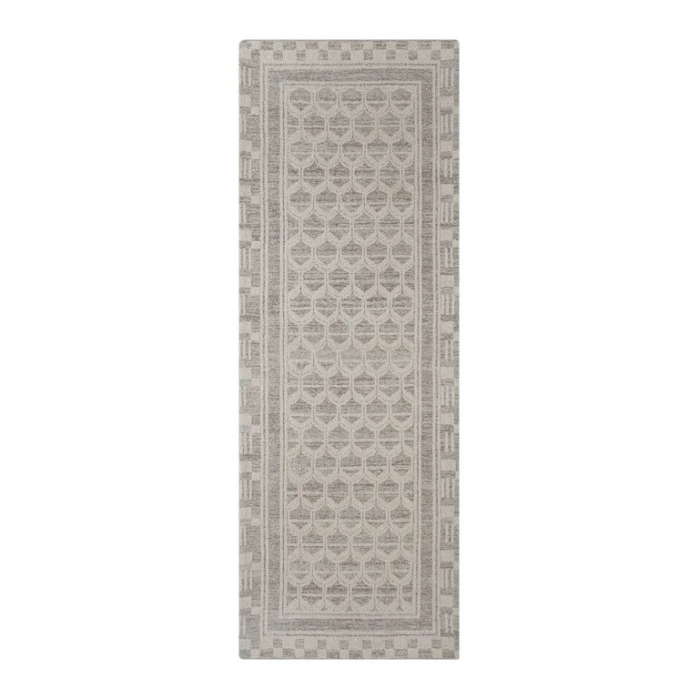 Better Homes & Gardens Gray Border Tight Geo Indoor 30" x 84" Runner Rug | Walmart (US)