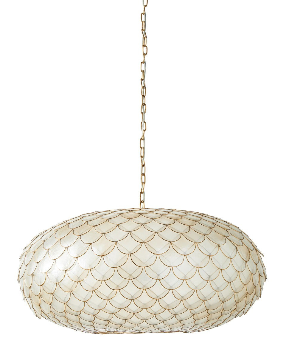 Capiz Scalloped Chandelier | Serena and Lily