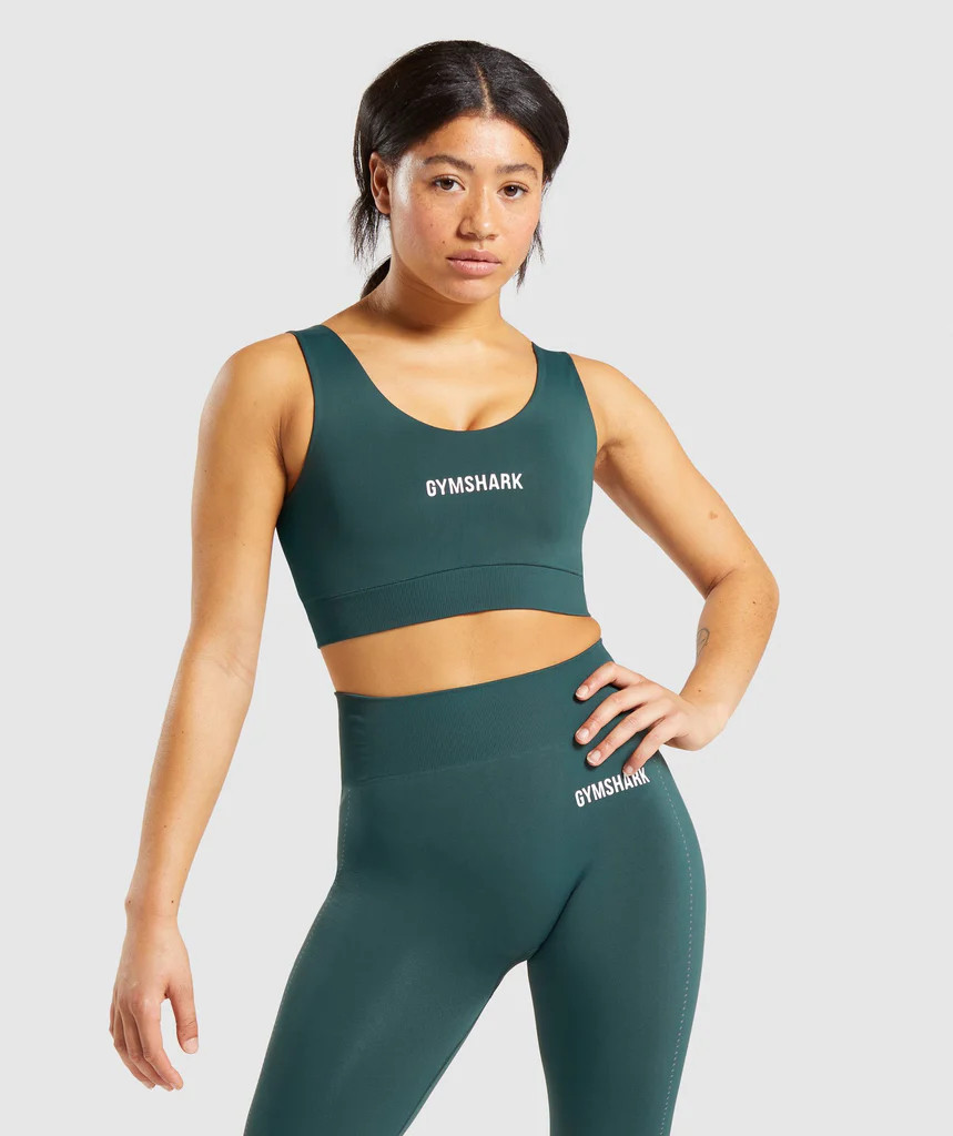 Gymshark Breeze Lightweight Seamless Sports Bra - Dark Green | Gymshark (Global)
