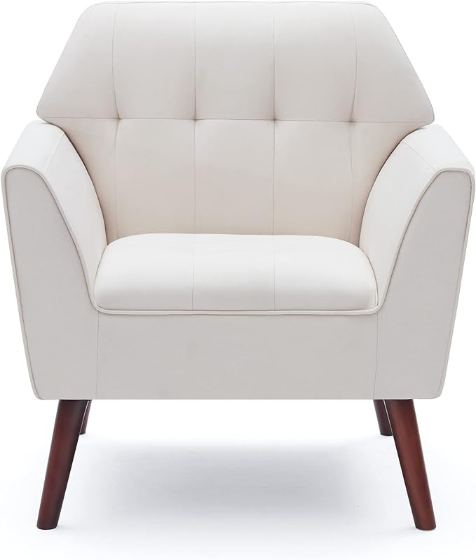 Kingfun Tbfit Linen Fabric Accent Chairs for Bedroom, Midcentury Modern Accent Arm Chair for Livi... | Amazon (US)