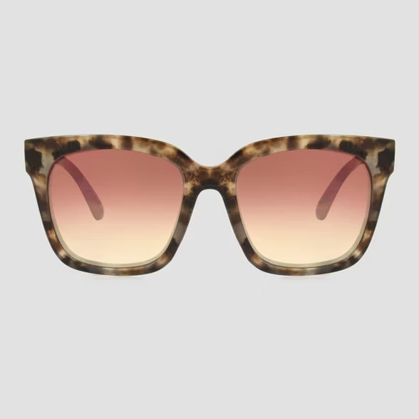 Women's Square Plastic Sunglasses - A New Day™ Brown | Target
