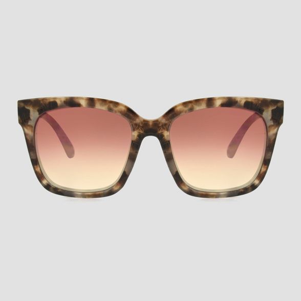 Women's Square Plastic Sunglasses - A New Day™ Brown | Target