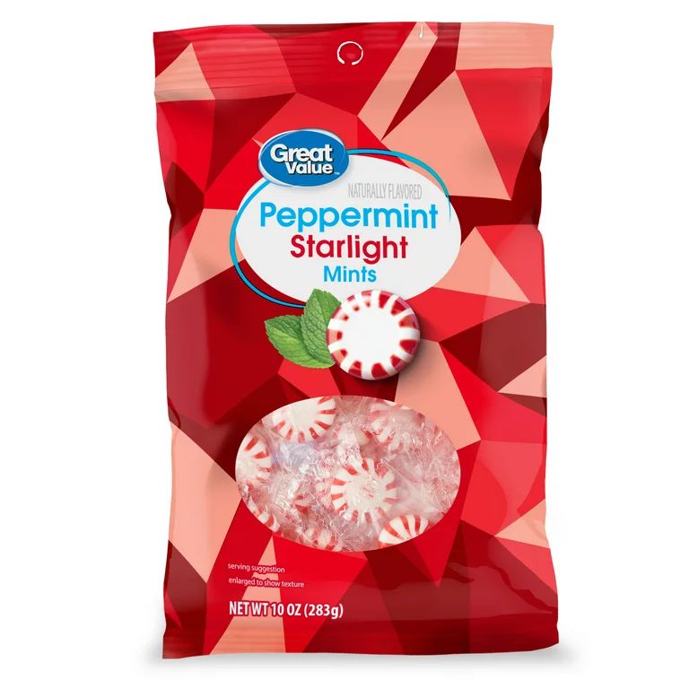 Great Value Peppermint Starlight Mints Hard Candy, 10 oz - Walmart.com | Walmart (US)
