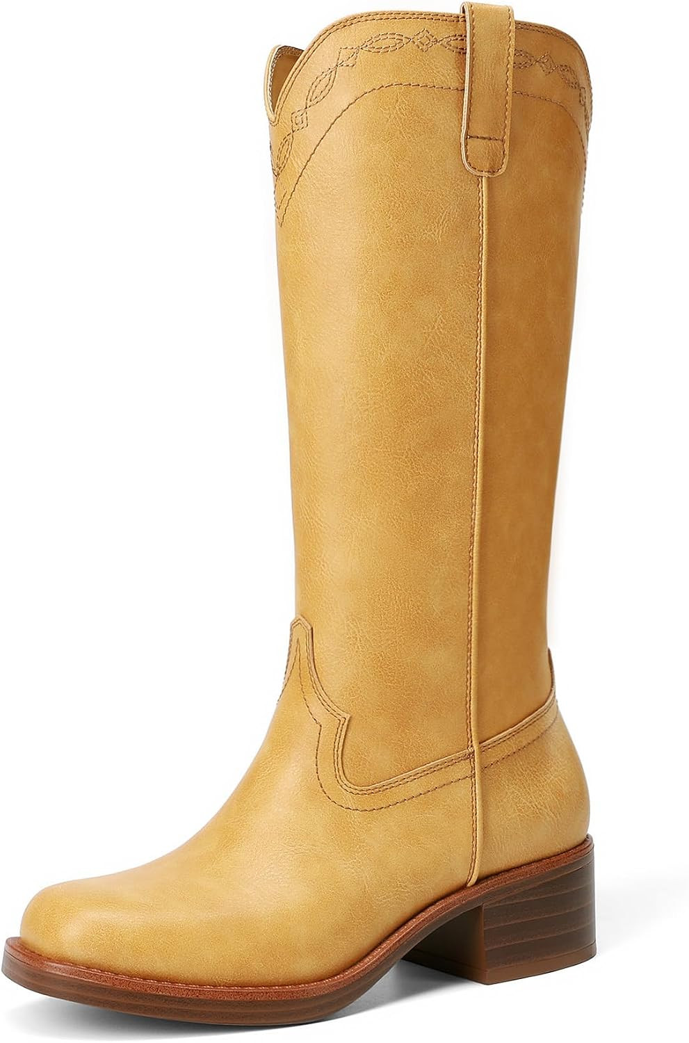 DREAM PAIRS Women's Western Styling Knee High Boots | Amazon (US)