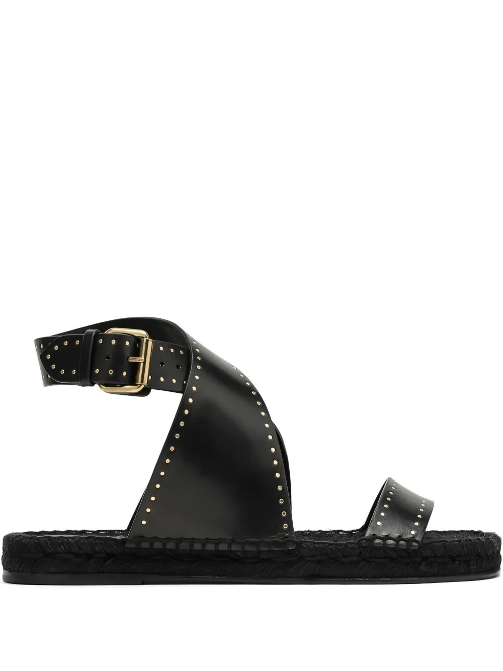 ISABEL MARANT studded cross-strap sandals - Black | Farfetch Global