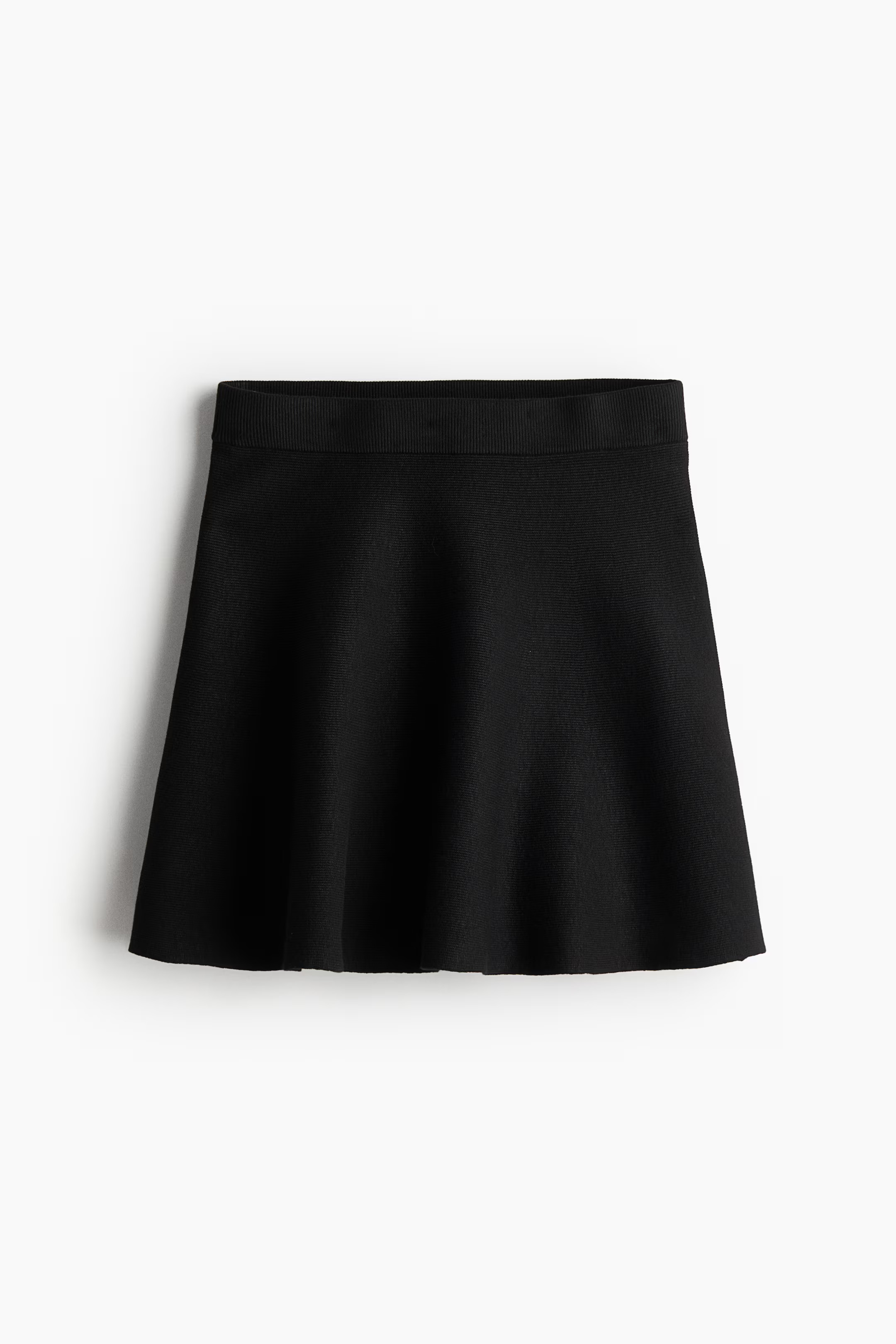 Flared Knit Skirt - Black - Ladies | H&M US | H&M (US + CA)