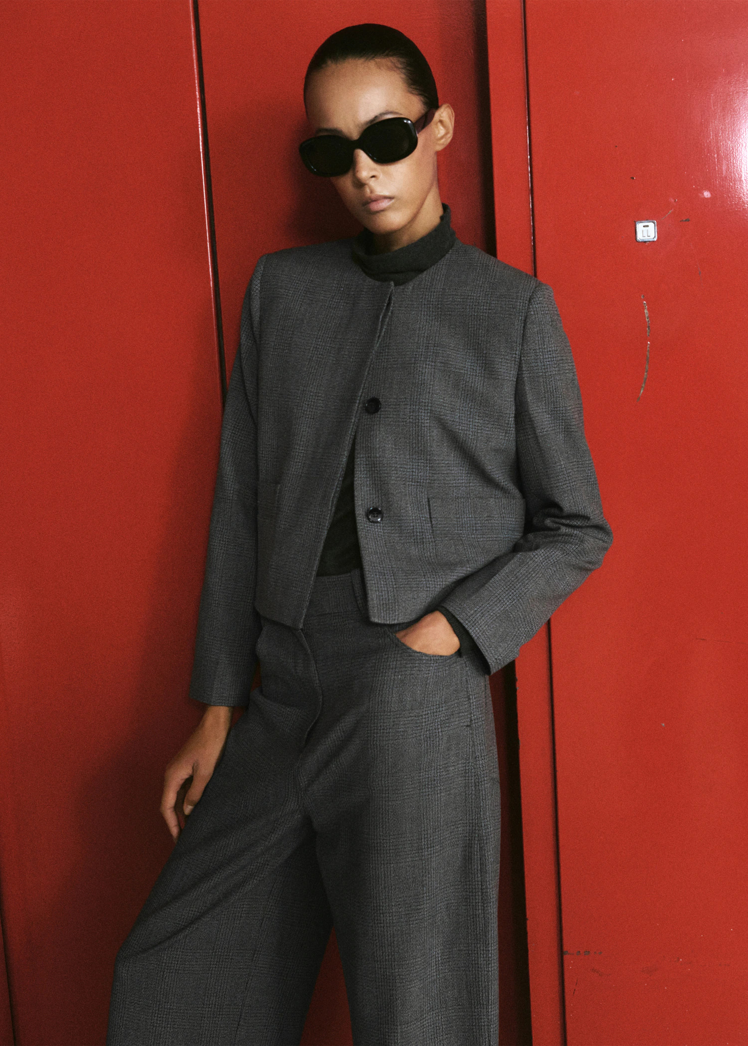 Crop suit blazer | MANGO (UK)