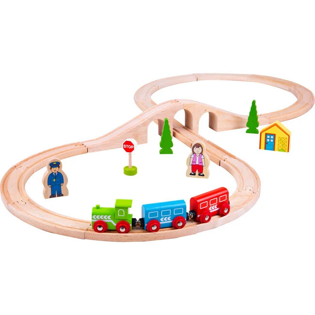 Figure Eight Train Set - Kids Toys | Bigjigs Toys from Maisonette | Maisonette