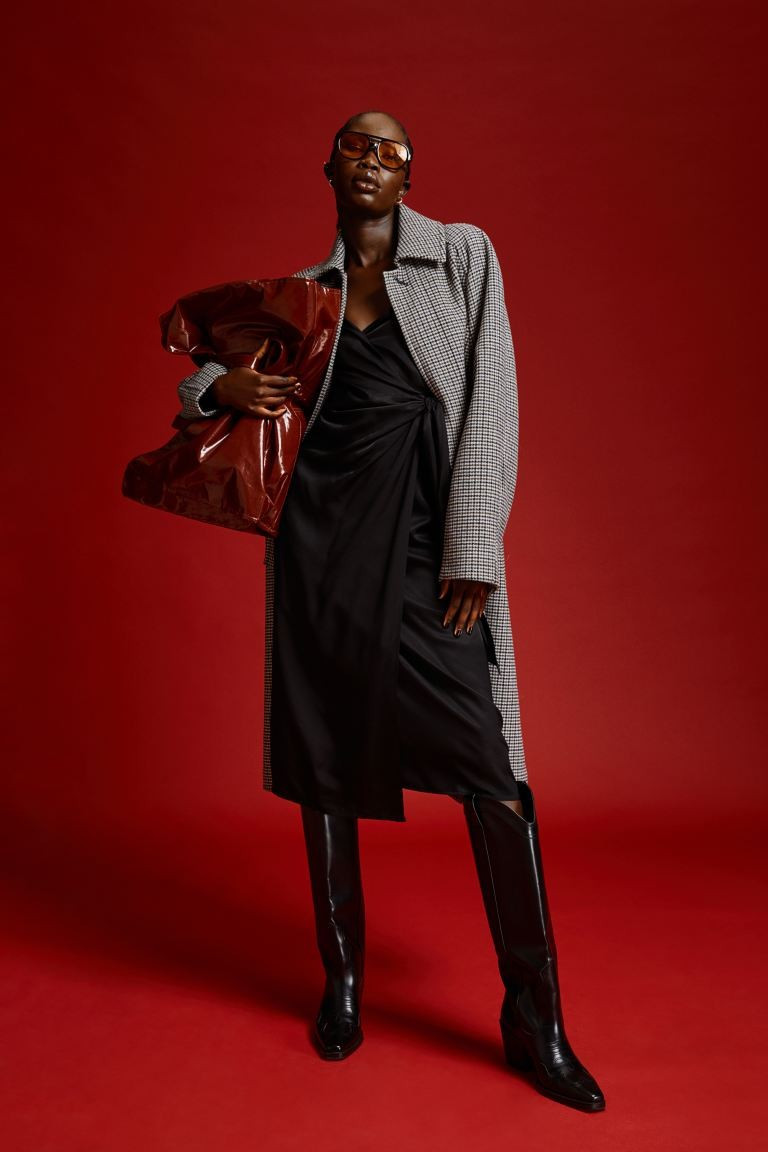 Satin Wrap-front Dress | H&M (US + CA)