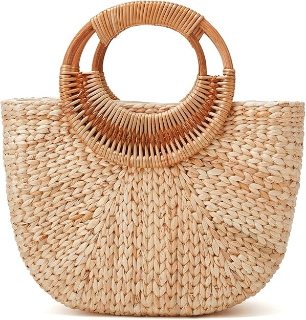 Tote Bag for Women Large Straw Beach Bag Summer Woven Tote Bags Straw Hobo Handbag Purse Fashion ... | Amazon (US)