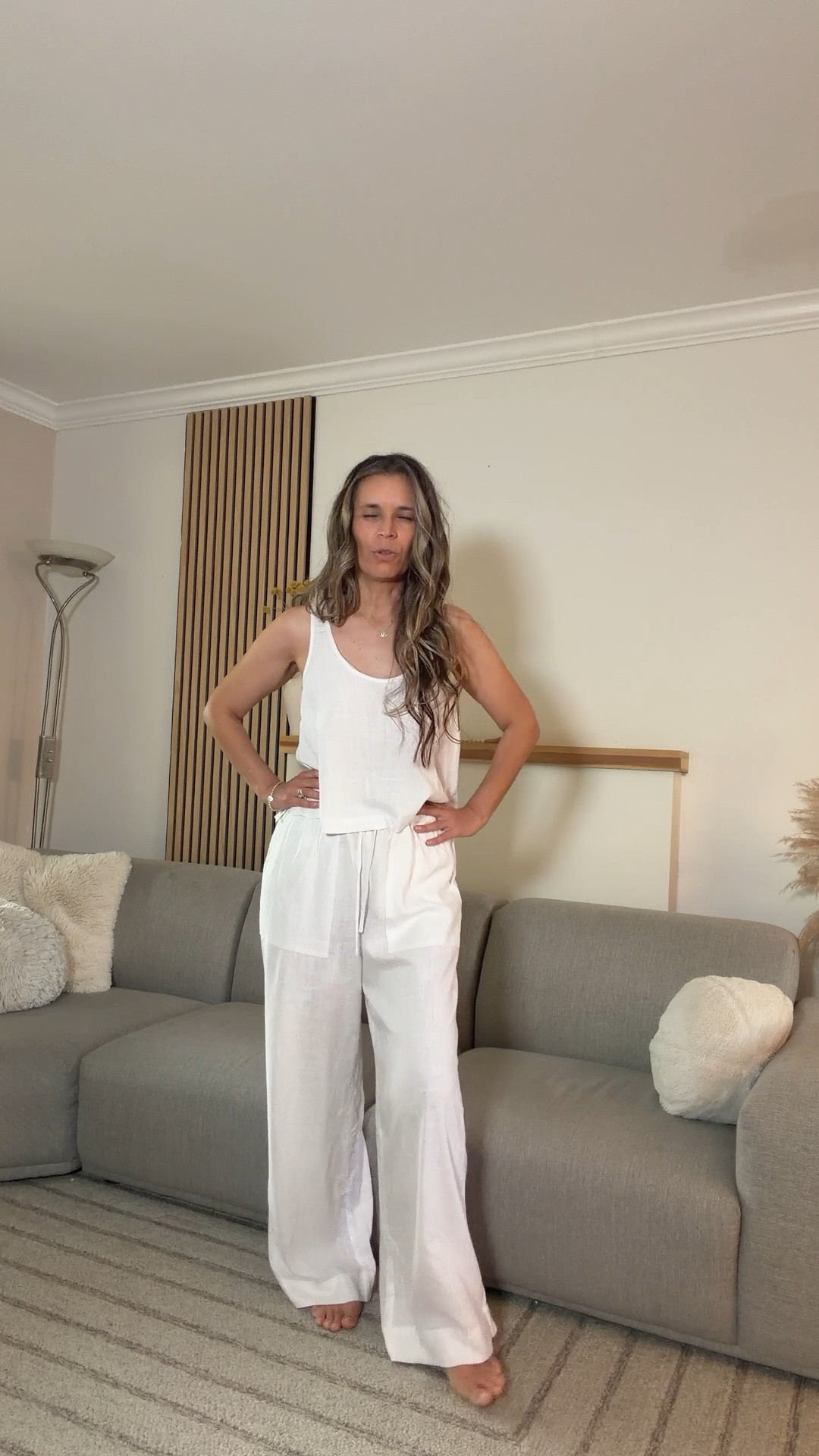 Wearing sz XS in top and XS in linen blend pants

#LTKgrwm #LTKootd #LTKmomlife