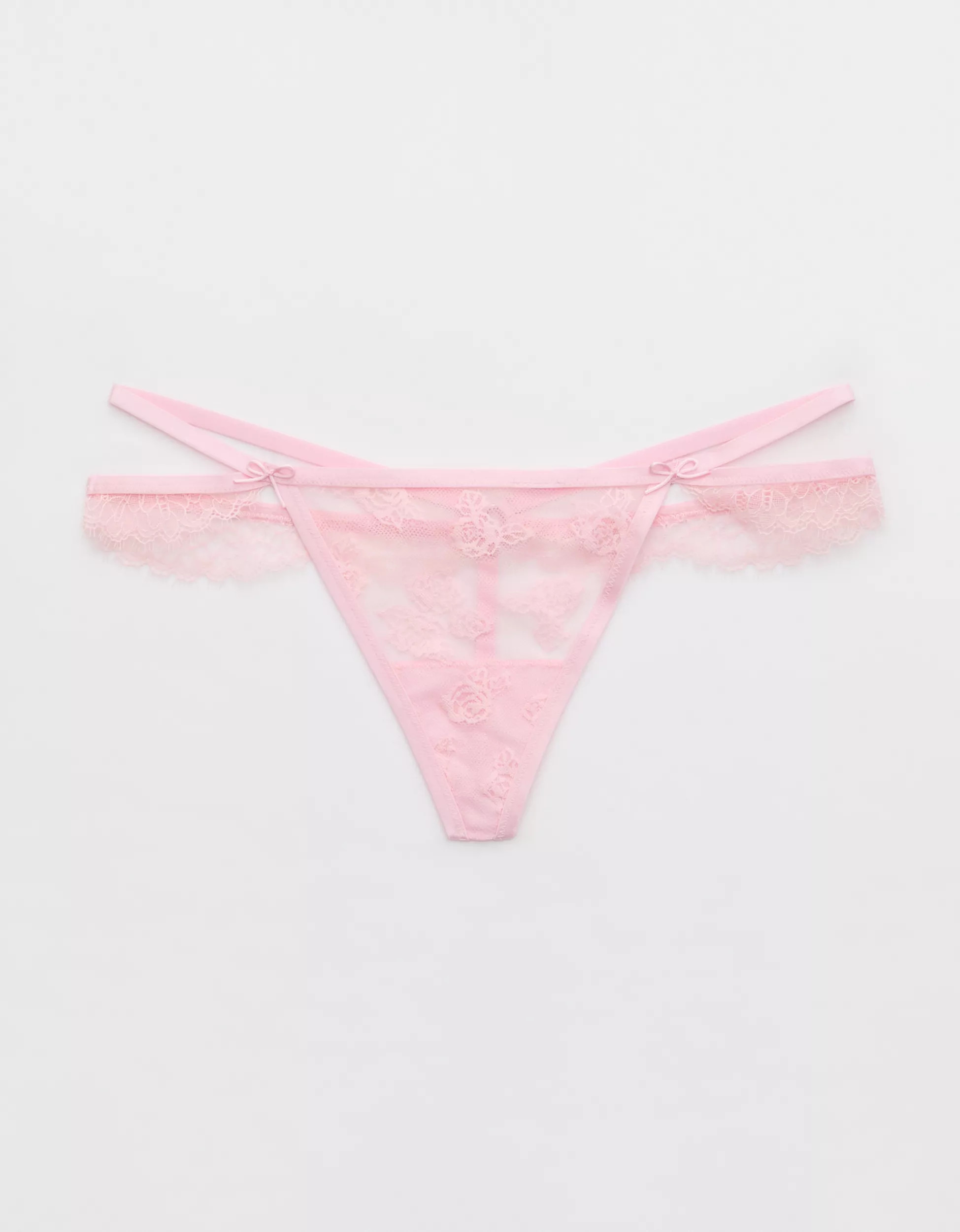 Show Off Rosebud Lace Thong Underwear | Aerie