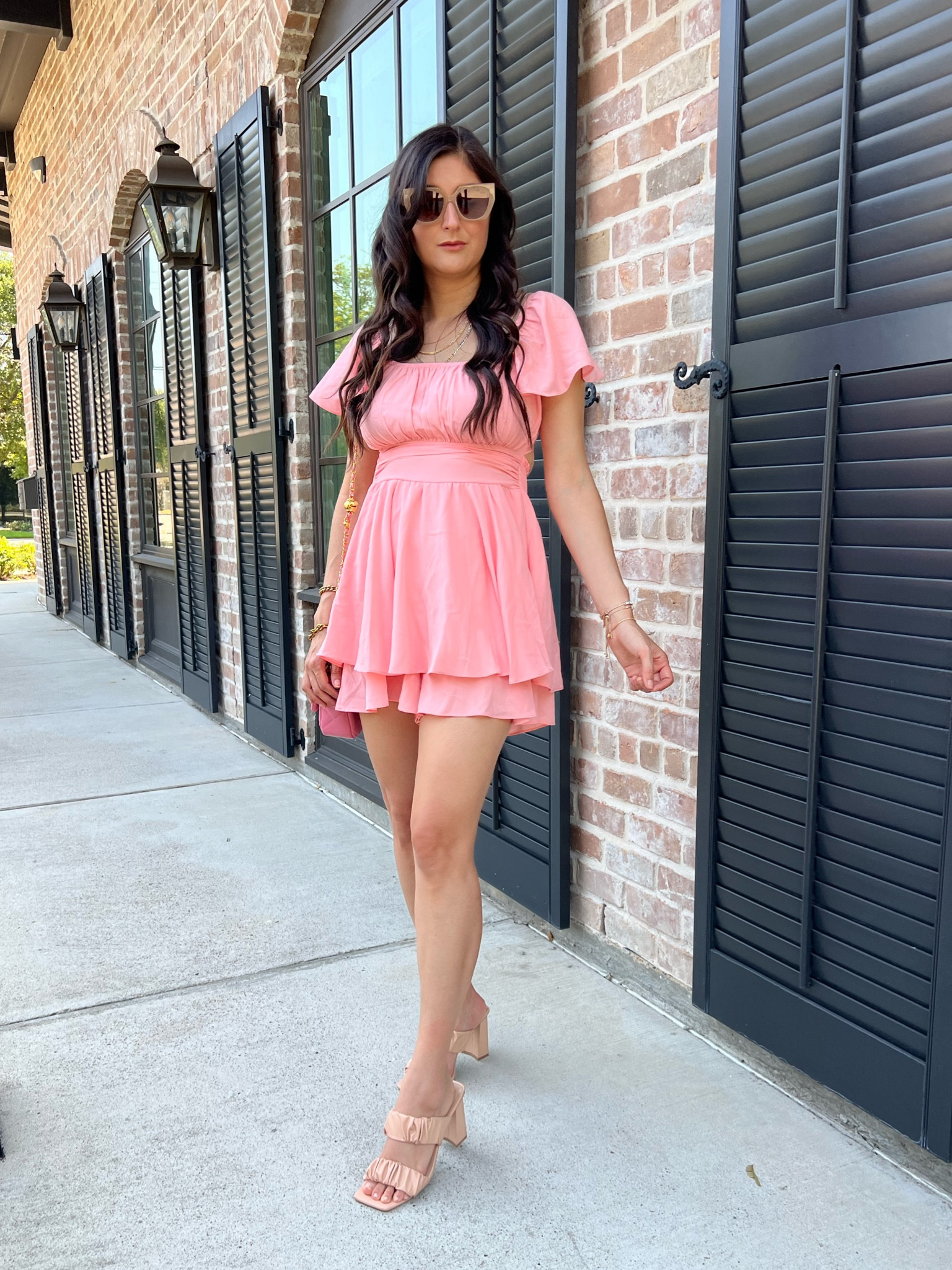 Cute pink romper. Date night outfit. 

#LTKfindsunder50