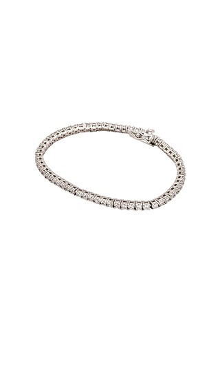 The Pave Tennis Bracelet in Silver | Revolve Clothing (Global)
