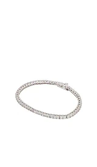 The Pave Tennis Bracelet in Silver | Revolve Clothing (Global)