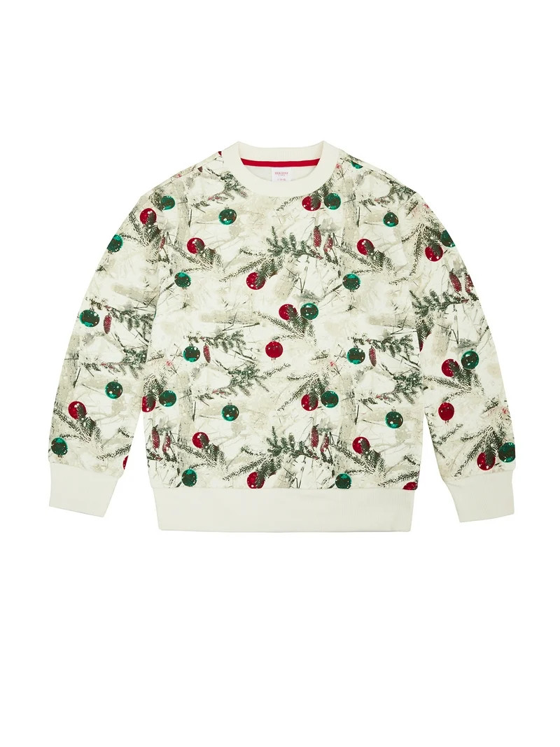 Holiday Time Boys Print Sweatshirt, Sizes 4-18 & Husky | Walmart (US)