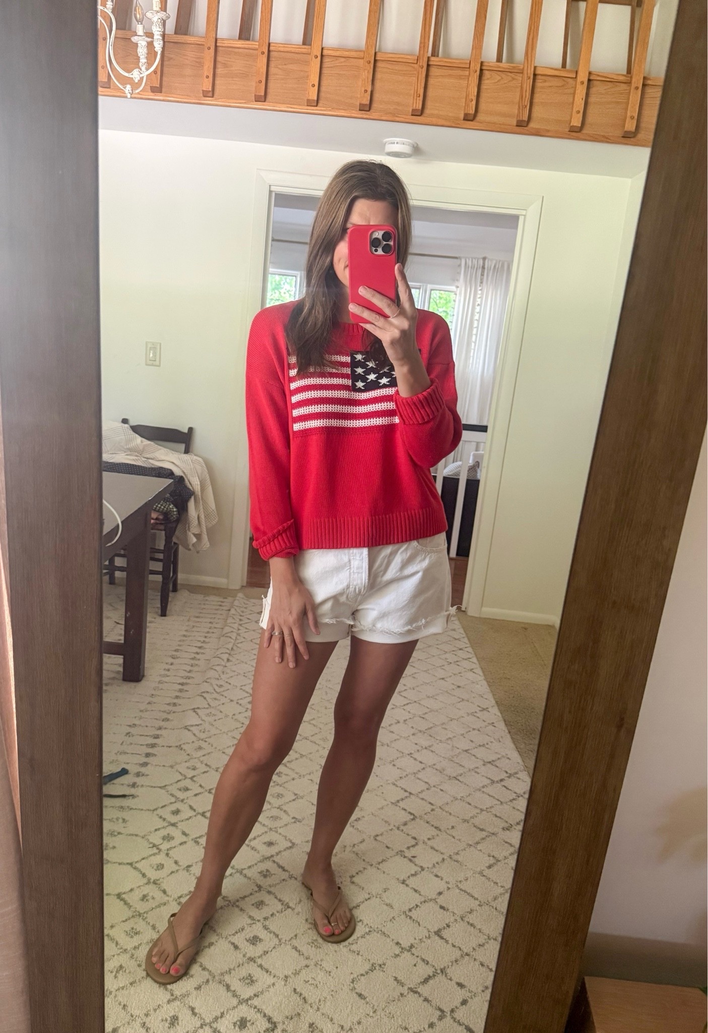 Flag sweater is currently 50% off! ❤️🤍💙

#LTKmomlife #LTKgrwm #LTKootd