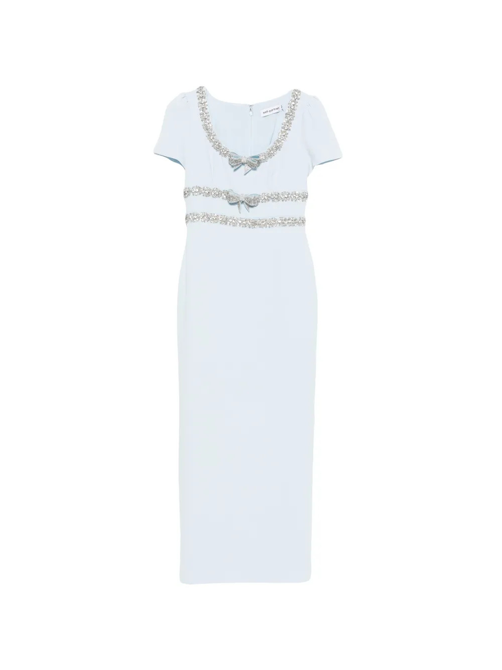 Self-Portrait Embellished Maxi Dress | Blue | FARFETCH | Farfetch Global