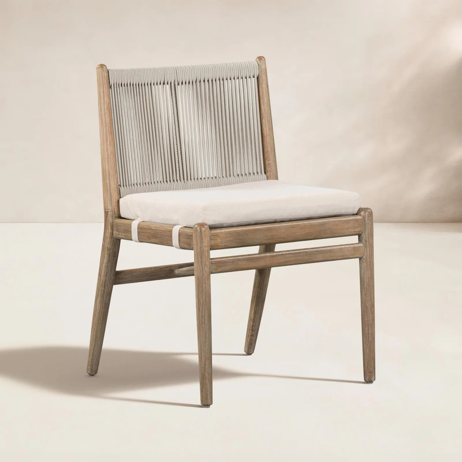 Baltzer Eucalyptus Outdoor Dining Side Chair with Cushion | Wayfair North America