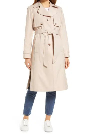 Sam Edelman Water Repellent Elongated Cotton Blend Trench Coat | Nordstrom | Nordstrom