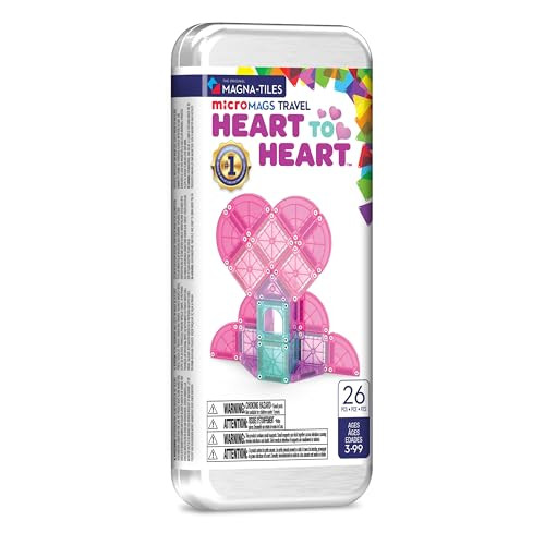 Magna-Tiles microMAGS 26-Piece Heart to Heart Travel Set, The Original Magnetic Building Brand | Amazon (US)