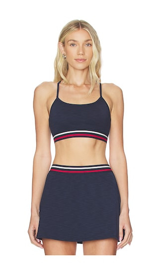 Cali Active Rib Sports Bra in Heather Indigo | Revolve Clothing (Global)