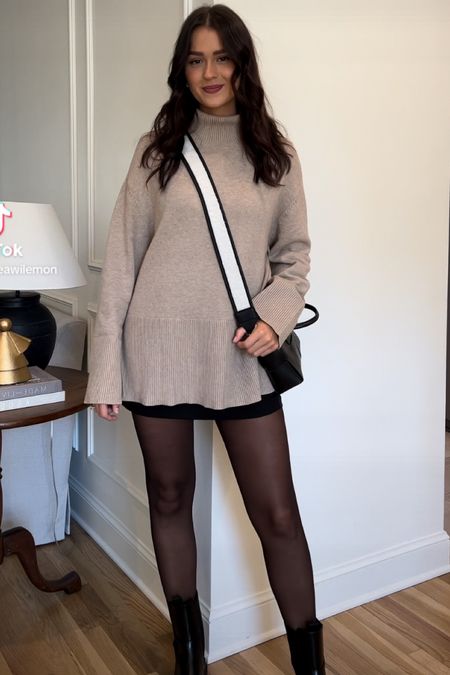Linked similar boots! Sweater: Large ; Skirt: Smalll
