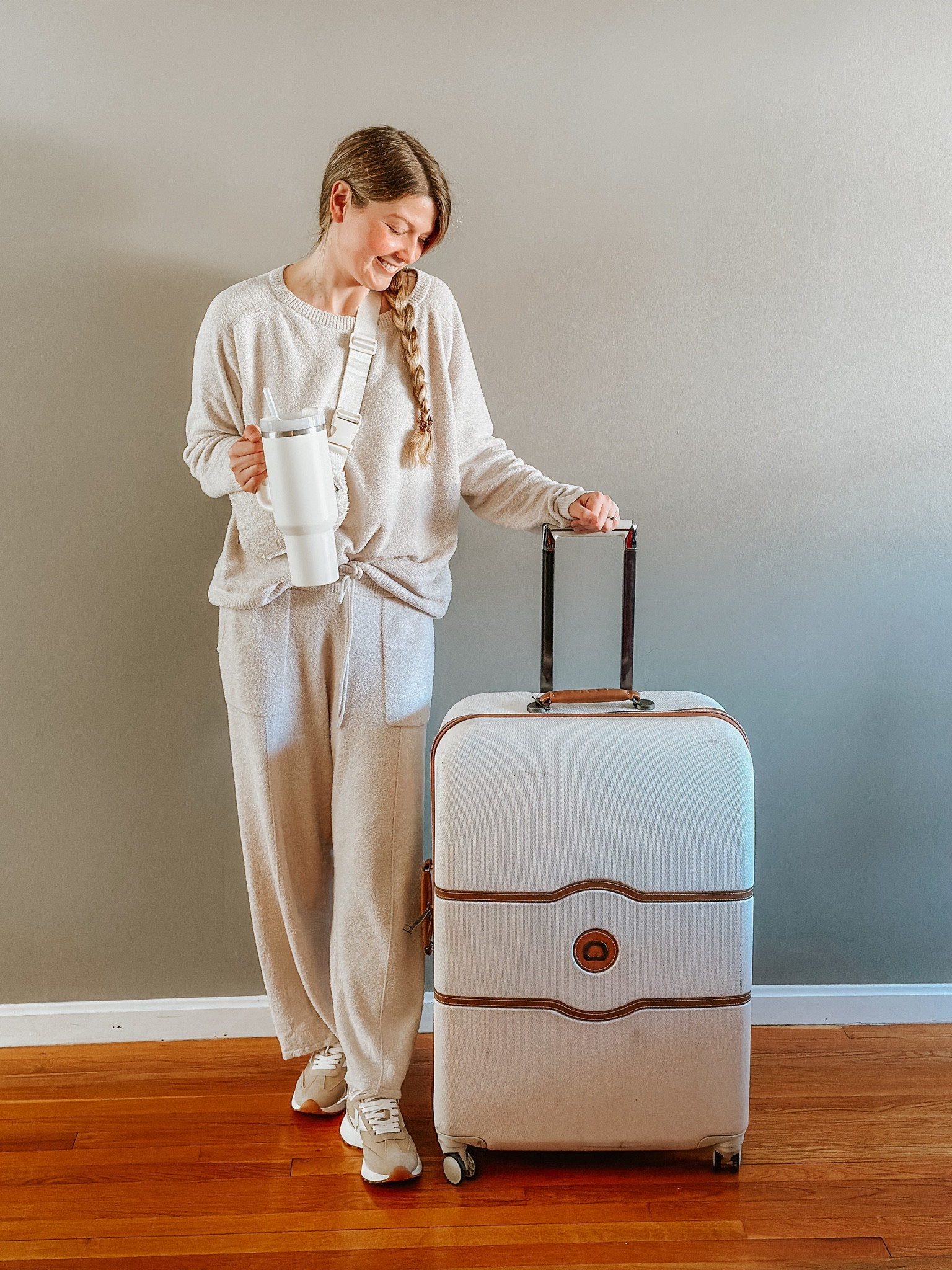 My favorite travel outfit 🤍

I LOVE this barefoot dream set for year round. I am wearing a size large in my set and it fits tts. I am wearing a size 7.5 in my sneakers and they run small. I sized up a half size. 

This suitcase was my wedding present from JC and it has held up super well these last 6 years 🤍

#LTKtravel