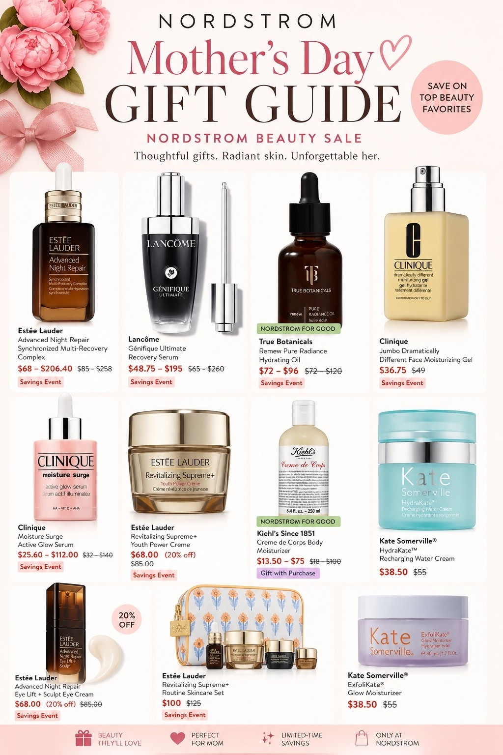 Mother’s Day gift guide, Nordstrom beauty sale, luxury skincare sale, skincare gift ideas, best skincare for glowing skin, Estée Lauder Advanced Night Repair, Lancôme Génifique serum, Clinique Moisture Surge, Kate Somerville moisturizer, Kiehl’s Creme de Corps, anti aging skincare, hydrating skincare products, beauty sale 2026, Nordstrom skincare deals, luxury beauty favorites, skincare routine essentials, gifts for mom, beauty gifts for her, viral skincare products, high end skincare, mature skin skincare, dry skin products, skincare lovers gift guide, beauty influencer favorites, clean girl skincare, radiant skin products, Sephora alternative luxury skincare, self care gift ideas, premium skincare brands, skincare sale picks, LTK beauty creator, luxury beauty finds, skincare must haves, beauty favorites 2026, spring skincare routine, glowy skin essentials, Nordstrom anniversary style beauty sale

#LTKootd #LTKMothersDay #LTKmomlife