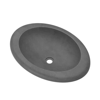 Cuyama Slate Stone Handmade Oval Drop-In Bathroom Sink | Perigold