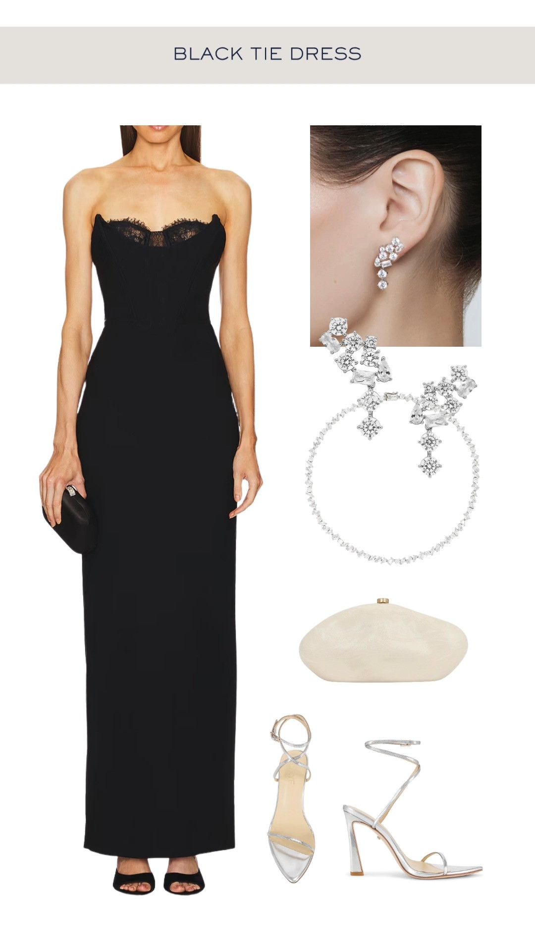 holiday dress, new years dress, formal dress, black tie dress, holiday outfit, NYE outfit, formal holiday wear, long black dress, elegant dress, black tie gown, styled dress, stiletto heels, LBD, black gown, formal black long dress, strapless gown, strapless dress, lace dress, bustier dress, revolve dress 

 #LTKdresses #LTKstyletip #LTKholiday