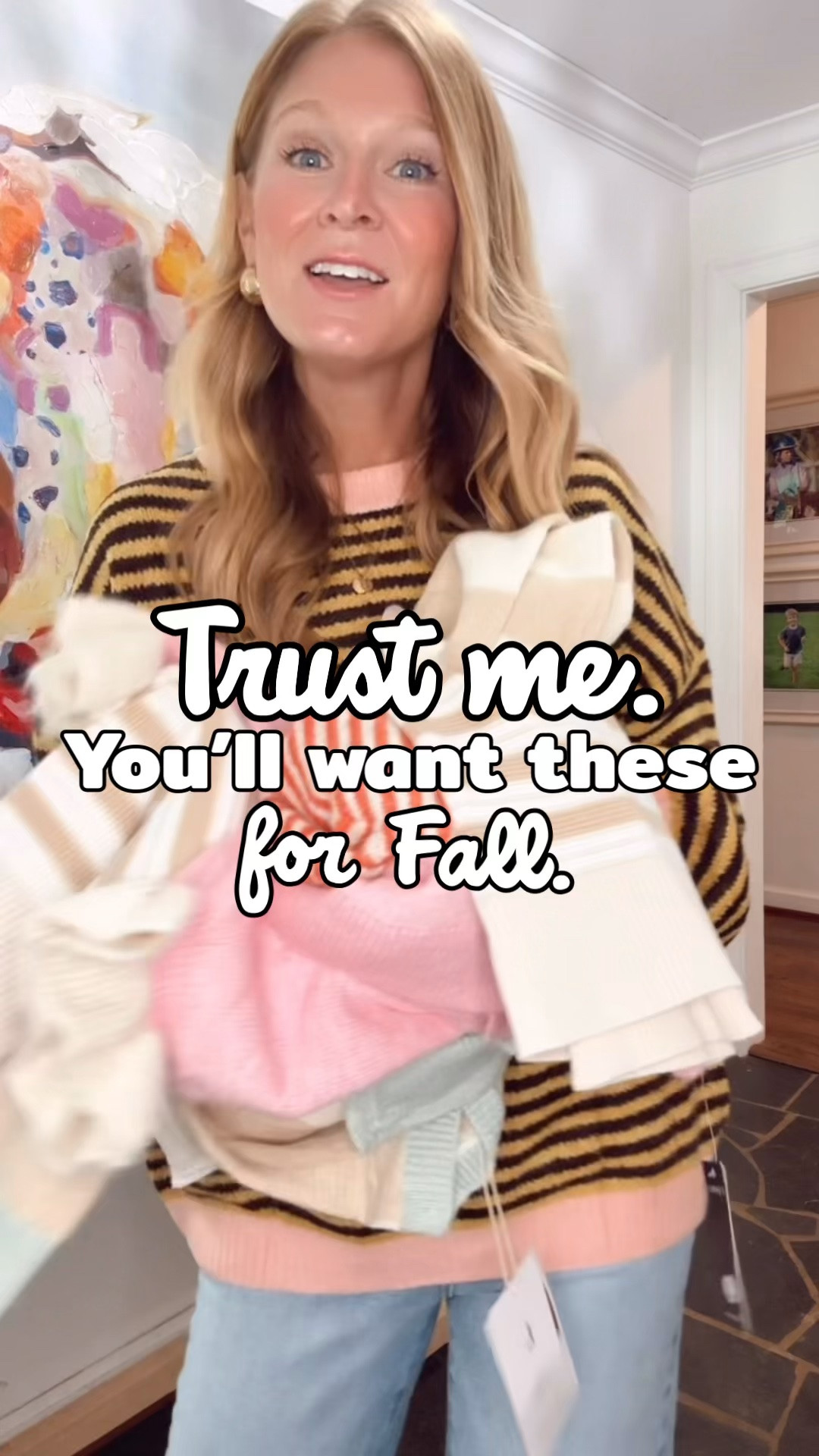 4 new must have sweaters for fall! In size L for a looser fit.