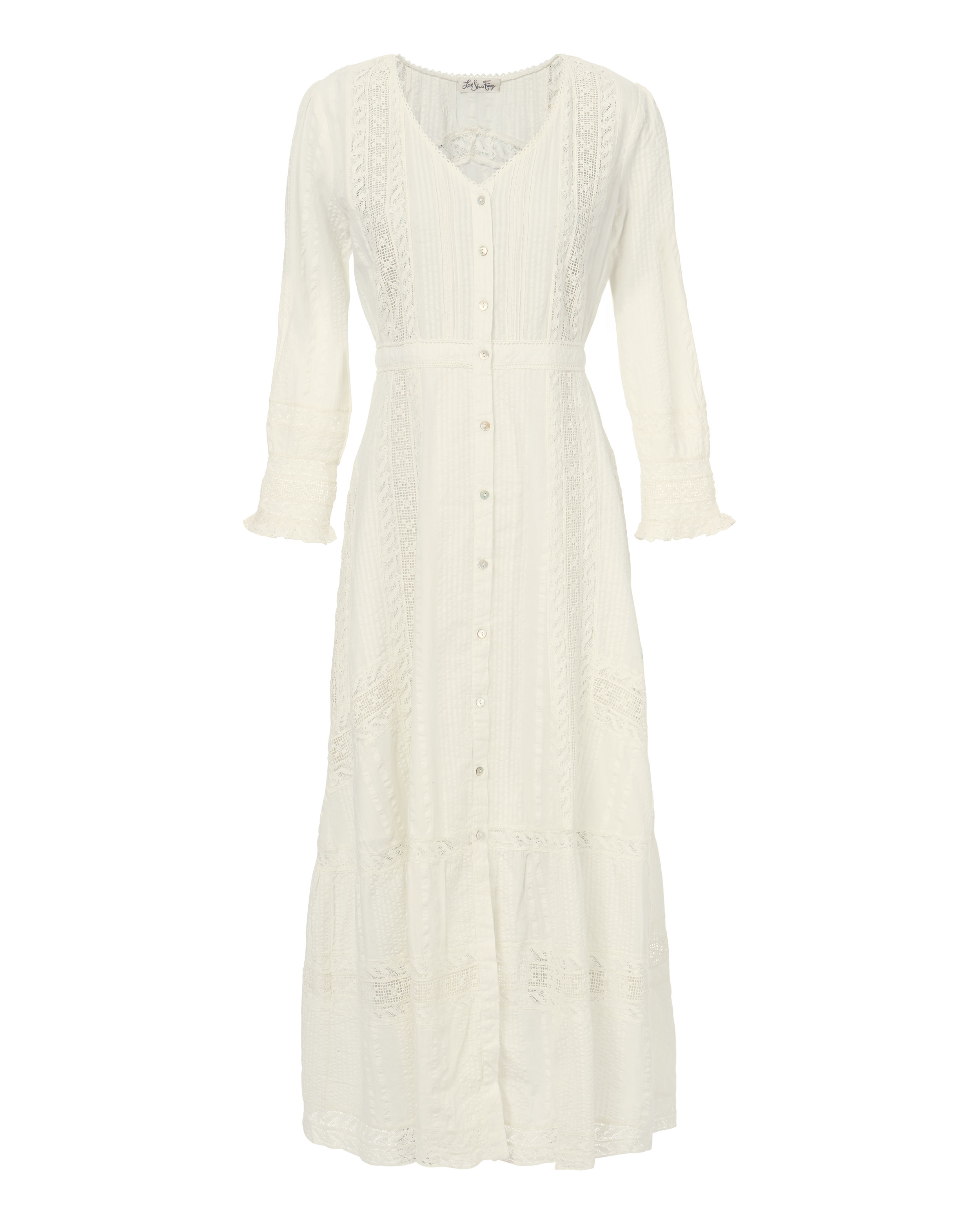 LOVESHACKFANCY Botanic Victorian Maxi Dress White ZERO | Intermix