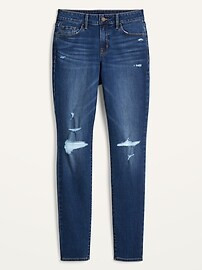 Mid-Rise Distressed Pop Icon Skinny Jeans for Women | Old Navy (US)