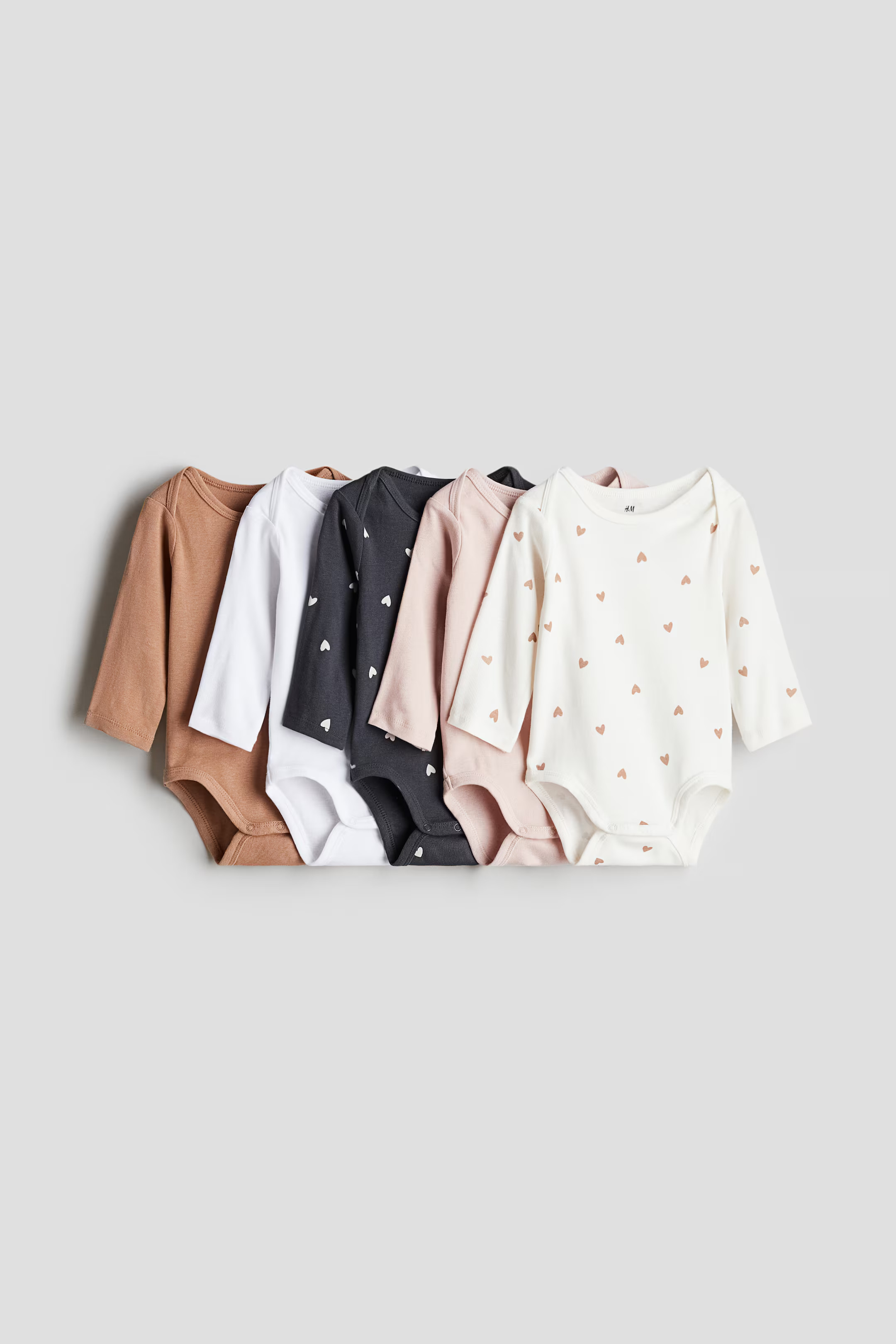 5-pack Long-sleeved Bodysuits | H&M (US + CA)