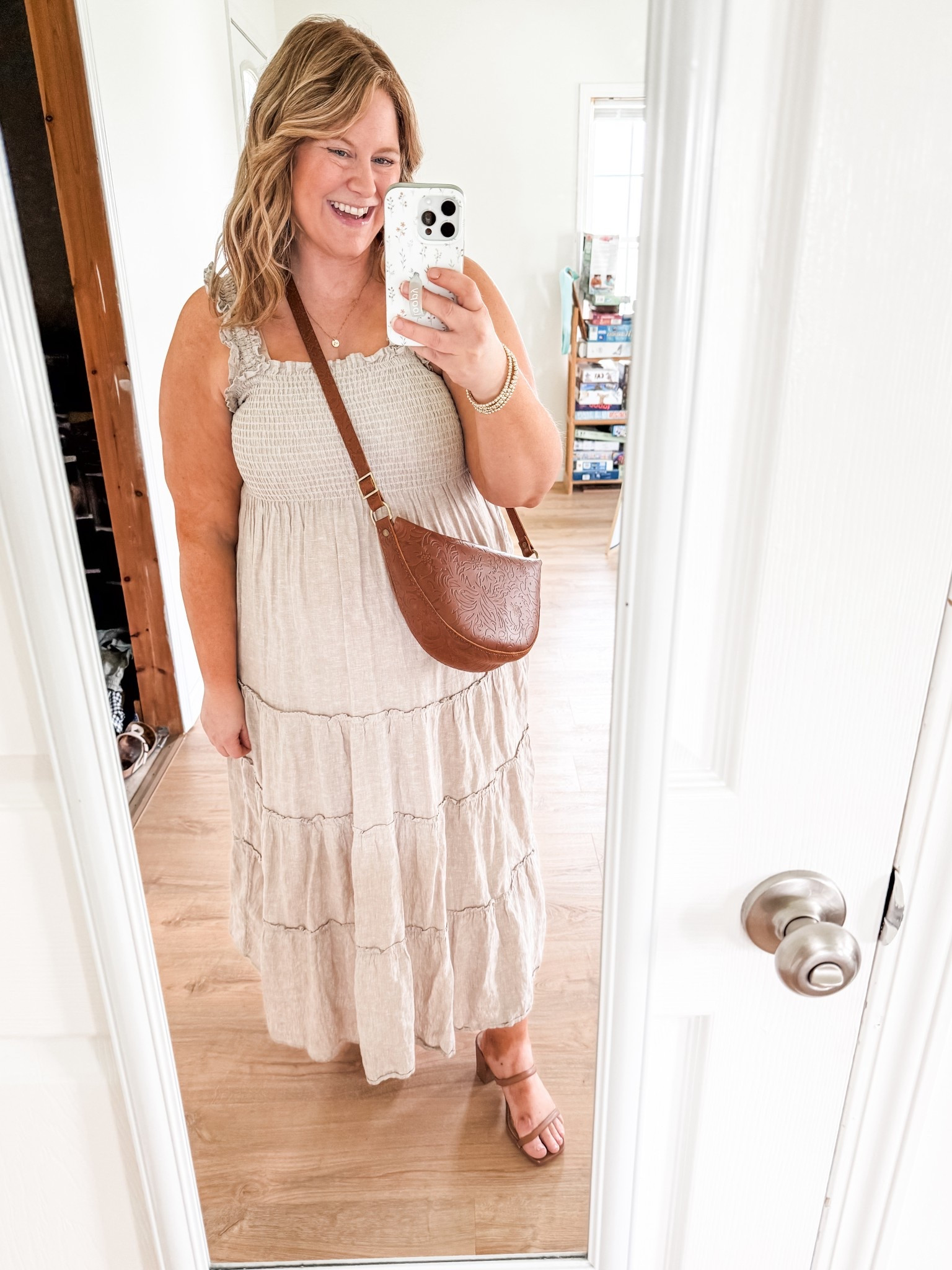 Wearing a large in my Quince dress.  Bump and nursing friendly! 

#LTKootd #LTKMidsize #LTKBump