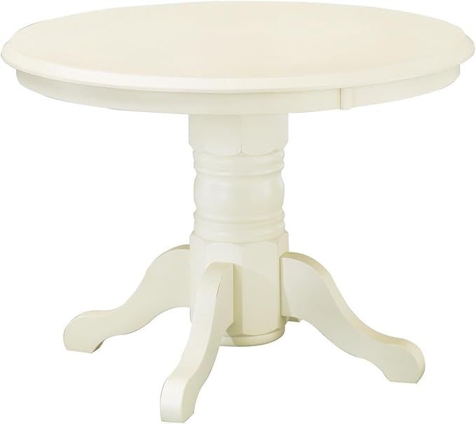 Classic White 42" Round Pedestal Dining Table by Home Styles | Amazon (US)