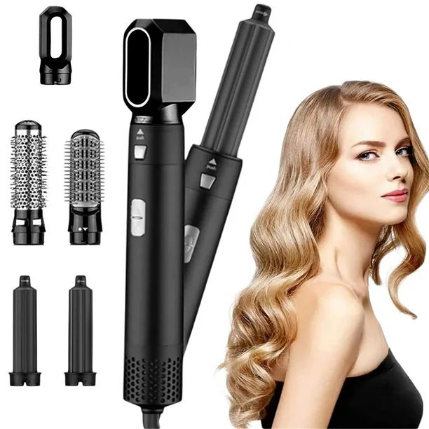 Elecsop 5 in 1 Hair Blower Brush Hairdryer Hair Curler Curling Iron Detachable Hot Air Brush Elec... | Walmart (US)
