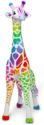 Melissa & Doug Rainbow Giraffe Lifelike Plush | Amazon (US)