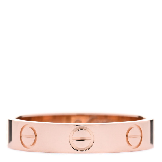 18K Pink Gold 3.5mm LOVE Wedding Band Ring 50 5.25 | FASHIONPHILE (US)